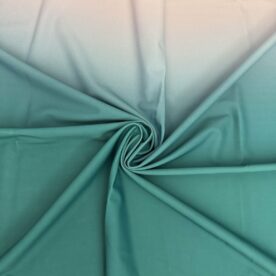 Lycra dégradé White / Emeraude – 85 x 150