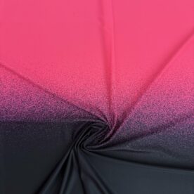 Lycra dégradé effet neige Néon Corail / Black – 74 x 108