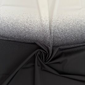 Lycra dégradé effet neige White / Black – 74 x 108