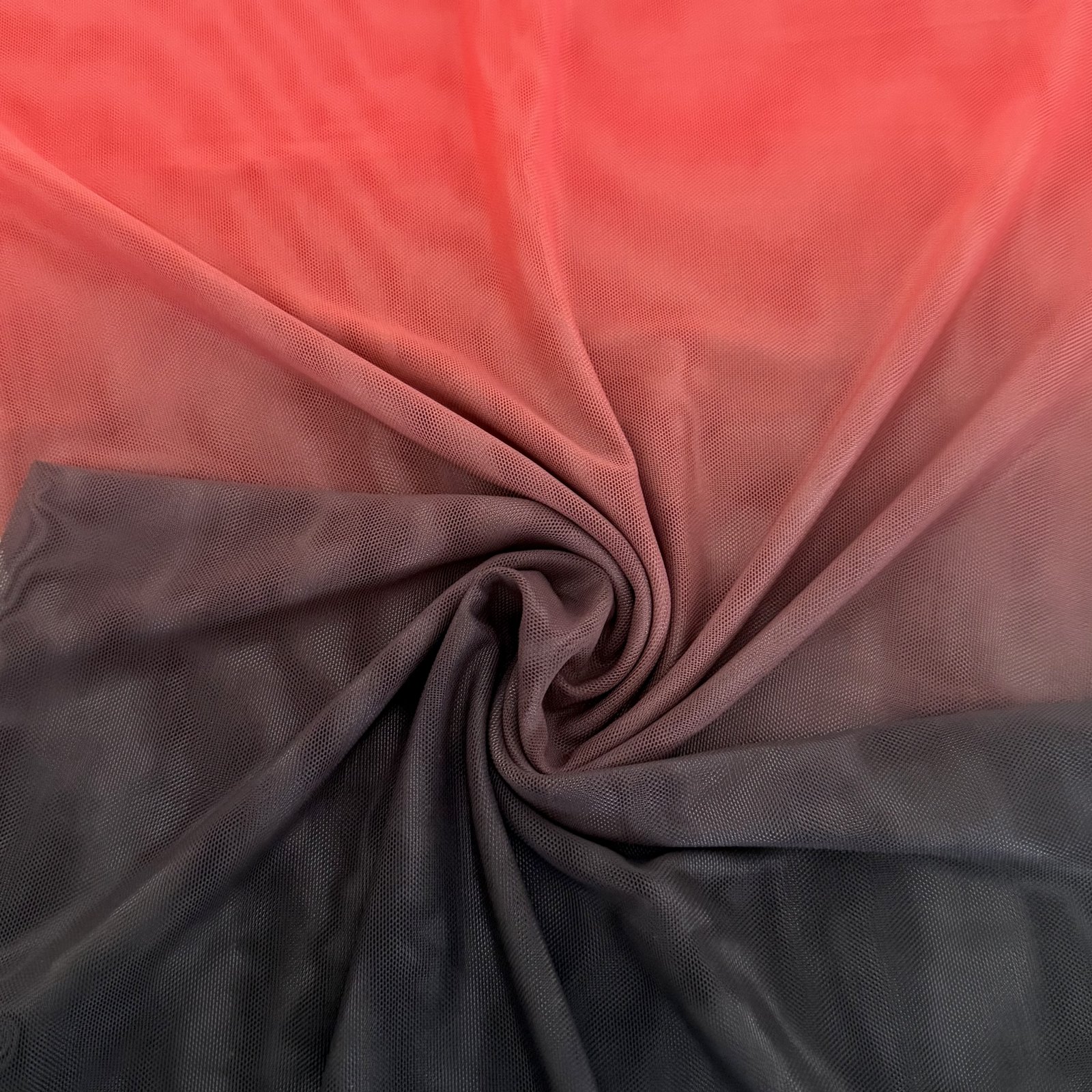 Voile dégradé Living Corail / Black – 150 x 150